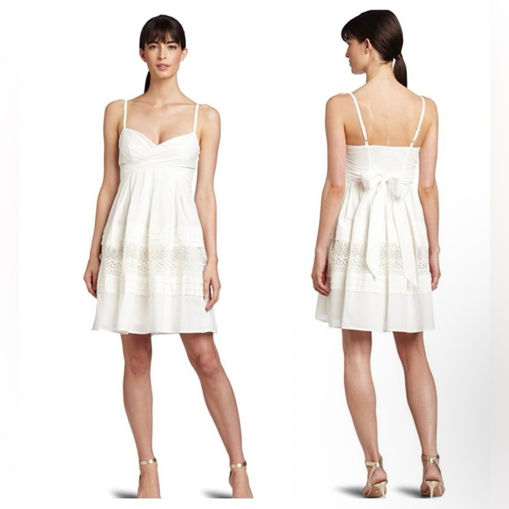 Jessica Simpson White Lace Mini Dress